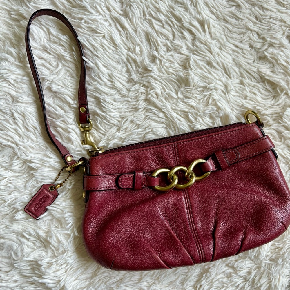 Coach Leather Wristlet